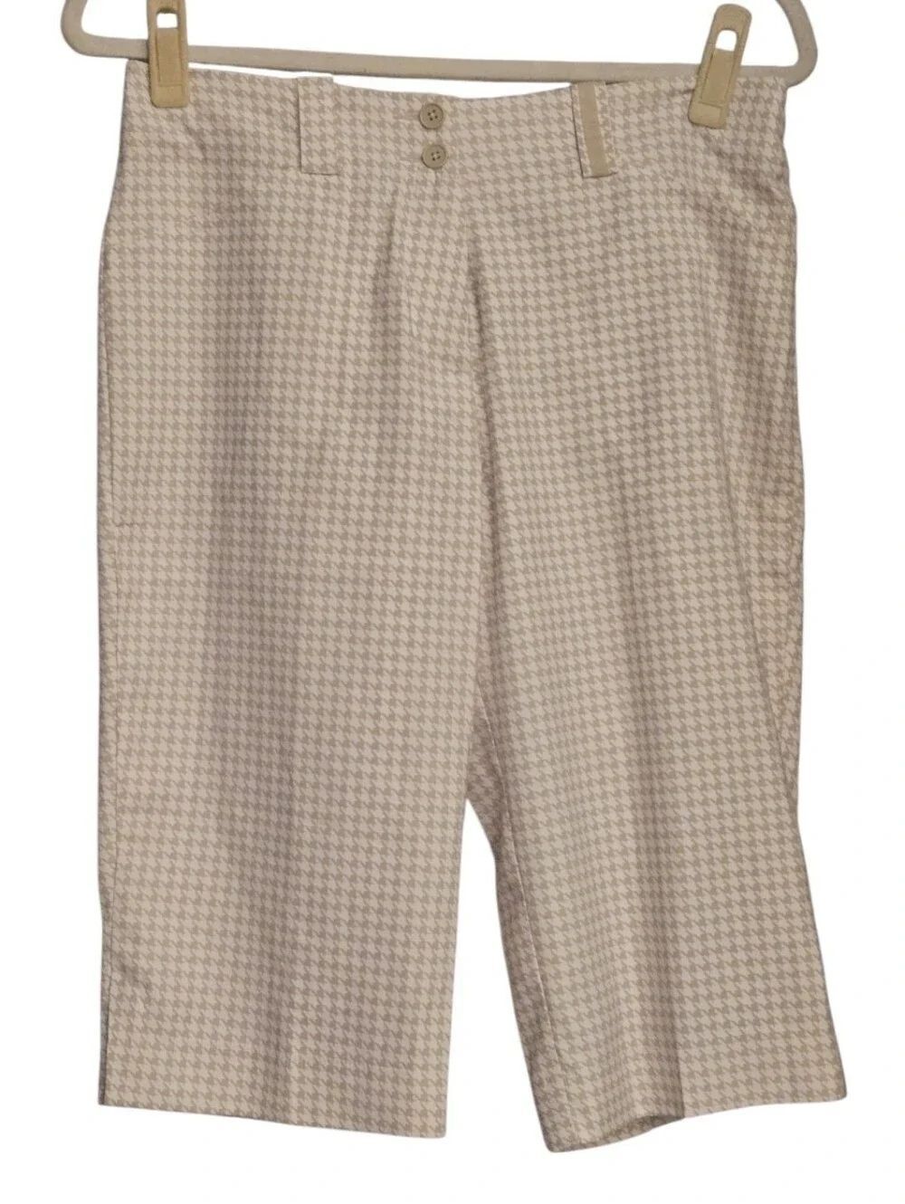 Nike Golf Fit Dry Women's Size 6 Beige/White Houndstooth Golf Shorts